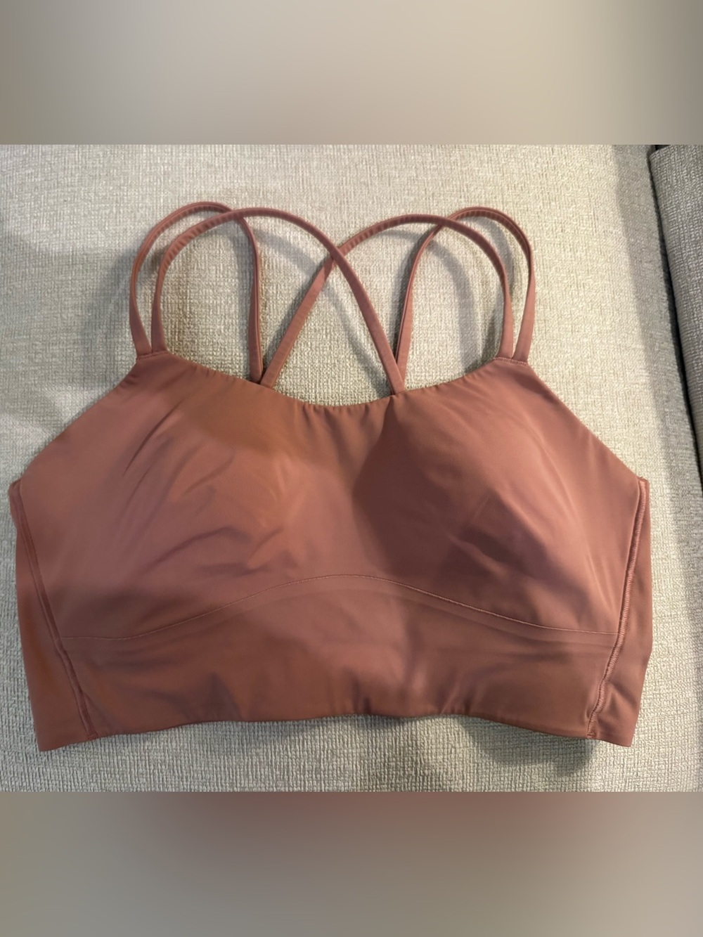 lululemon athletica Like A Cloud Longline Sports Bra in Rose Taupe